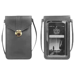 MOMISY Mobile Bag Cellphone Sling Bag Card Holder Wallet Handbag Crossbody multi-function Shoulder Bag for Girls & Women (Dark Grey)