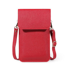 MOMISY Women Cellphone Sling Bag Card Holder Wallet Purse Clutch Handbag Crossbody Shoulder Bag for Girls (Red)