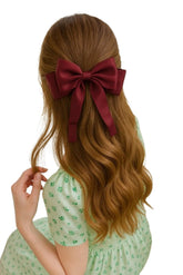 MOMISY Bow Shaped Hair Clip, Hair Accessories for Women and Girls (ButterflyMaroon, Free)
