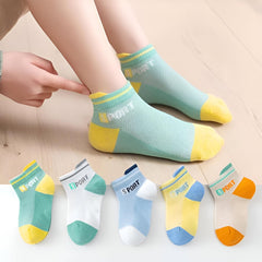 MOMISY 5 Pairs Girl Boys Tube Socks Toddlers Infant Solid Color Boat Spring and Autumn Socks Stretch Baby kids Sock (IN, Age, 5 Years, 7 Years, Sports)