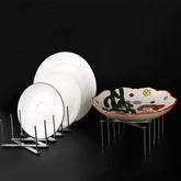 MOMISY Pot Lid Organizer, Stainless Steel, Adjustable Length, 4 Dividers