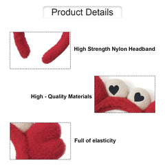 MOMISY Spa Headband for Women, Washable Facial Band, Elastic Hair Band, Makeup Wrap (CrabRed, Free)