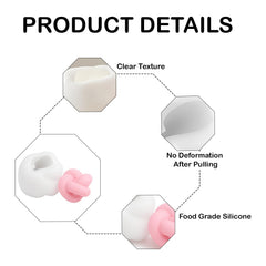 MOMISY 3D Wool Ball Silicone Candle Mould, Magic Twisted Rope Design, DIY Soap, Resin, Wax Crafts (WhiteA)
