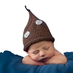 MOMISY Chilli Cap - Baby Photography & Photoshoot Prop (Brown)