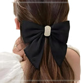 MOMISY Bow Shaped Hair Clip, Hair Accessories for Women and Girls (DiamondBlack, Free)