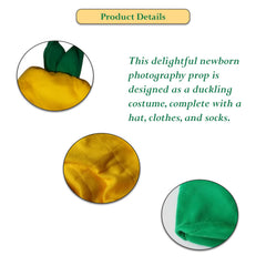 MOMISY Infant Baby Boy Photography Cute Pineapple Fruit Clothes Props New Born Tiny Photo Shoot Outfits photo Accessories-Yellow, Green, Polyester