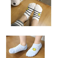 MOMISY 5 Pairs Baby kids Girl Boys Toddlers InfantmCotton Stretch Baby Socks (IN, Age, 9 Years, 12 Years, StripeSmiley)