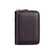 MOMISY PU Leather Credit Debit Card Holder Wallet Card Case ID Case Organizer Holder Zipper Wallet Coin Purse for Men & Women (20 Slots PVC Brown)