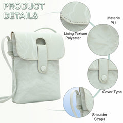 MOMISY Women Crossbody Mini Sling Bag PU Leather Small Shoulder Purse(Light Green)