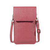 MOMISY Women Cellphone Sling Bag Card Holder Wallet Purse Clutch Handbag Crossbody Shoulder Bag for Girls (Dark Pink)
