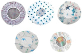 MOMISY Shower Cap Set of 6 for Women, Reusable Waterproof Elastic Eva Free-Size Bathroom Shower Caps - For Homes, Spas, Salons, Hair Treatment, Beauty Parlors (Multicolored and Multi-design)