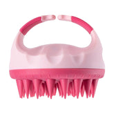 MOMISY Scalp Massager Shampoo Brush, Eco-Friendly Wheat Straw Body With Soft Silicon Bristles, Hair Scalp Scrubber, Scalp Exfoliator | Dandruff Removal (Pink)