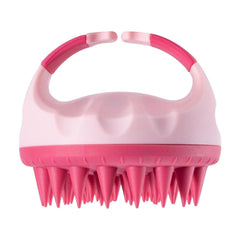 MOMISY Scalp Massager Shampoo Brush, Eco-Friendly Wheat Straw Body With Soft Silicon Bristles, Hair Scalp Scrubber, Scalp Exfoliator | Dandruff Removal (Pink)