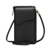 MOMISY Women Cellphone Sling Bag Card Holder Wallet Handbag Crossbody multi-function Shoulder Bag for Girls (Black)