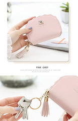 MOMISY PU Leather Women's Credit Debit Card Holder Money Wallet Purse Clutch (11 Slots Light Pink)