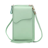 MOMISY Women Cellphone Sling Bag Card Holder Wallet Handbag Crossbody multi-function Shoulder Bag for Girls (Light Green)