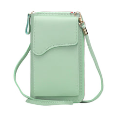 MOMISY Women Cellphone Sling Bag Card Holder Wallet Handbag Crossbody multi-function Shoulder Bag for Girls (Light Green)