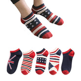 MOMISY Men's Premium Cotton Cushion Ankle Socks, Multicolour, Pack of 4, Free Size, British4