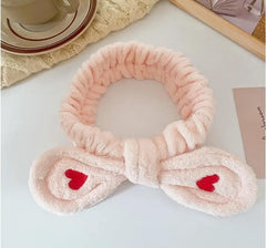 MOMISY Elastic Women's Hair Band Wash Face Spa Headband-Washable Facial Band Makeup Wrap Headbands Fits All Head Sizes (Peach)