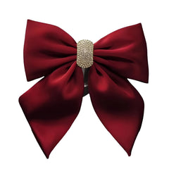MOMISY Bow Shaped Hair Clip, Hair Accessories for Women and Girls (DiamondMaroon, Free)