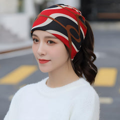 MOMISY Soft Stretch Chemo Scarf Beanie | Breathable Slouchy Hat with Stylish Prints for Women