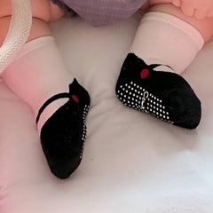 MOMISY 3 Pairs Baby Girl Tube school shoe like Socks Toddlers Infant 2 Color Ankle Socks Stretch (Multicolored, 0 Months-12 Months)