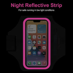 MOMISY Armband Arm Band Bag for Mobile for Cycling, Running, Jogging, Gym Exercise, Outdoor Sports Waterproof Compatible with iPhone & Other Phones, Size up to 7.0 inch (Pink)