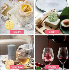 MOMISY Silicone Mold | 3D DIY Fondant Candle, Soap Mould Candy Mold I Baking Tools for Cake Chocolate Candy Ice Jelly Soap I Cake Baking Moulds I Bakeware Mold (Rose Ball)
