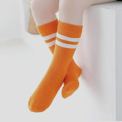 MOMISY Striped Tube Ankle Socks for Toddlers, 4 Pairs, Boys and Girls (IN, Age, 12 Months, 24 Months, 4C)