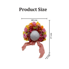 MOMISY Newborn Baby Girl Cap for Photography Props, Children's Headdress (in, Age, 0 Months, 3 Months, Multicolor)