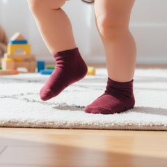 MOMISY 5 Pairs Bamboo Ankle Socks for children kids Toddlers Infant Baby Girl Boys (IN, Age, 1 Year, 2 Years, Plain)