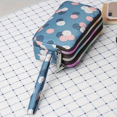 MOMISY Women's Girls Clutch | Zipper | Ladies Purse Wallet Girls (FlowerLeaves)