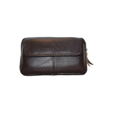 MOMISY Horizontal Mobile Cell Phone Holster Holder Pouch Case Belt Clip Case Leather Case Cover for Men (Brown, Horizontal)
