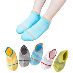 MOMISY 5 Pairs Girl Boys Tube Socks Toddlers Infant Solid Color Boat Spring and Autumn Socks Stretch Baby kids Sock (IN, Age, 6 Years, 8 Years, 1Striped)