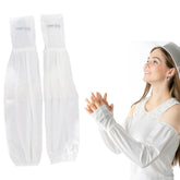MOMISY UV Sun Protection Arm Sleeves for Women, Loose-Fit Cooling Cover, 1 Pair (White)