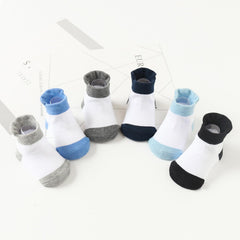 MOMISY Baby Girl Boys Non Slip Socks Toddlers Infant Cotton Anti-Slip -6 Pairs (Dotted-2Color, 1 to 3 years)