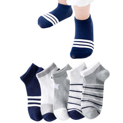 MOMISY 5 Pairs Tube Socks for Kids Toddlers Infant Baby Girl Boys (StripedStar, 6 Year to 8 Year)