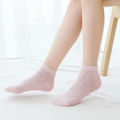 MOMISY 5 Pairs Baby Girl Boys Tube Socks Toddlers Infant Solid Color Boat Spring and Autumn Socks Stretch Baby Sock - Multicolor (IN, Age, 1 Year, 3 Years, NetDiamond)