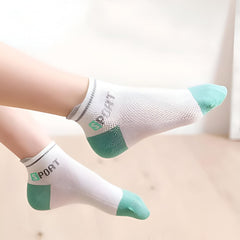 MOMISY 5 Pairs Girl Boys Tube Socks Toddlers Infant Solid Color Boat Spring and Autumn Socks Stretch Baby kids Sock (IN, Age, 3 Years, 5 Years, Sports)