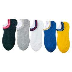 MOMISY 5 Pairs Baby Kids Girl Boys Tube Socks Toddlers Comfortable Ankel Length gifts (IN, Age, 3 Years, 5 Years, 2 Bars)