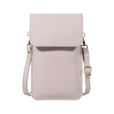 MOMISY Women Cellphone Sling Bag Mobile Card Holder Wallet Purse Clutch Handbag Crossbody Shoulder Bag for Girls (Grey)
