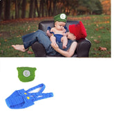 MOMISY Baby Photography Props, Includes Pant & Cap for Kids Parties Anniversaries Photography-Set of 2 Pieces (GreenBlue)