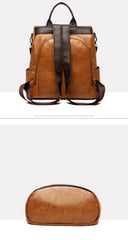 MOMISY Multi-Purpose Backpack Trendy Korean Version Backpack Large Capacity Leisure Travel Bag (Brown)