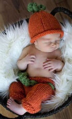 MOMISY Baby Photography Props, Includes Pant & Cap for Kids Parties Anniversaries Photography-Set of 2 Pieces-OrangeGreen- (0-3 Months)