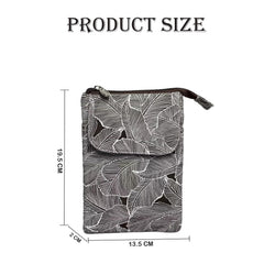 MOMISY Content generated Canvas Mobile Bag Cellphone Sling Card Holder Wallet Handbag, Crossbody Multi-Function Shoulder Bag for Girls (Black)