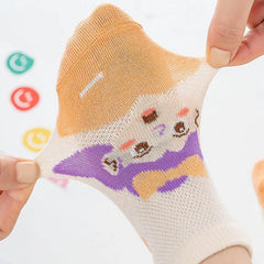 MOMISY 5 Pairs Girl Boys Tube Socks Toddlers Infant Solid Color Boat Spring and Autumn Socks Stretch Baby kids Sock (IN, Age, 12 Months, 3 Years, Cute Girl)