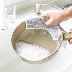 MOMISY Non-Scratch Dishcloth, Multipurpose Dishwashing Rags for Wet and Dry, Easy Rinsing, Reusable, Cleaning Cloth for Kitchen, Sinks-Double Layer (12)