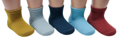 MOMISY 5 Pairs Bamboo Ankle Socks for children kids Toddlers Infant Baby Girl Boys (IN, Age, 1 Year, 2 Years, Plain)