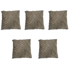 MOMISY Corduroy Cushion Throw Pillow Covers, Diamond, 45 x 45 cm, 18 x 18 inch (5, Khaki5)