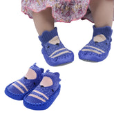 MOMISY Baby Boy's Ankle Length Cotton Socks (Pack Of 1 Pair) (Shoe Socks-M-DarkBlue_Dark Blue)